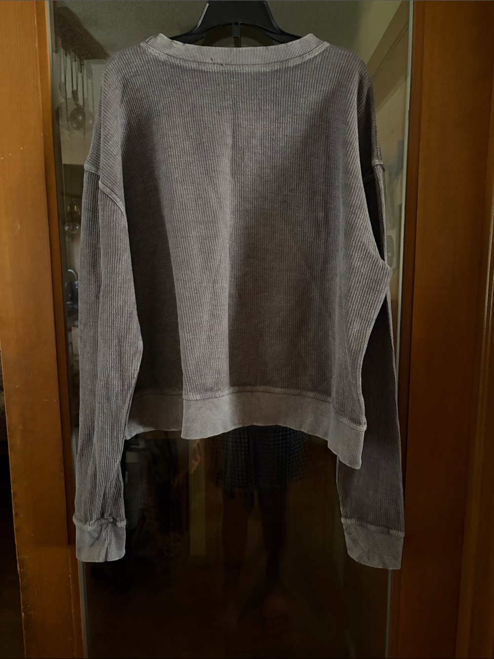 Simply Southern Gray Pullover with Pink Smiley Cowboy Graphic - Picture 3 of 3
